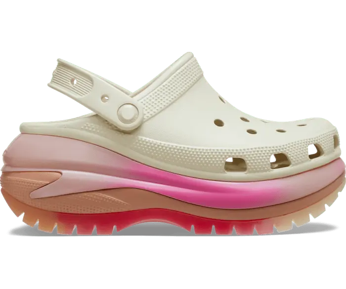 

Классические сабо Mega Crush Color Dip Crocs женские, цвет Bone / Multi
