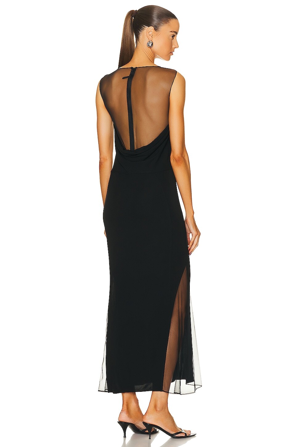

Платье Helmut Lang Sheer Insert, черный
