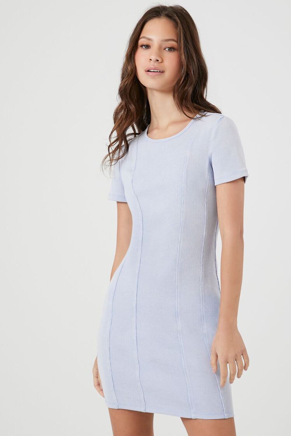 

Платье-футболка в рубчик Forever 21, синий