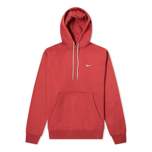 Толстовка Nike NRG Solo Swoosh Fleece Hoodie 'Red', цвет cedar/white