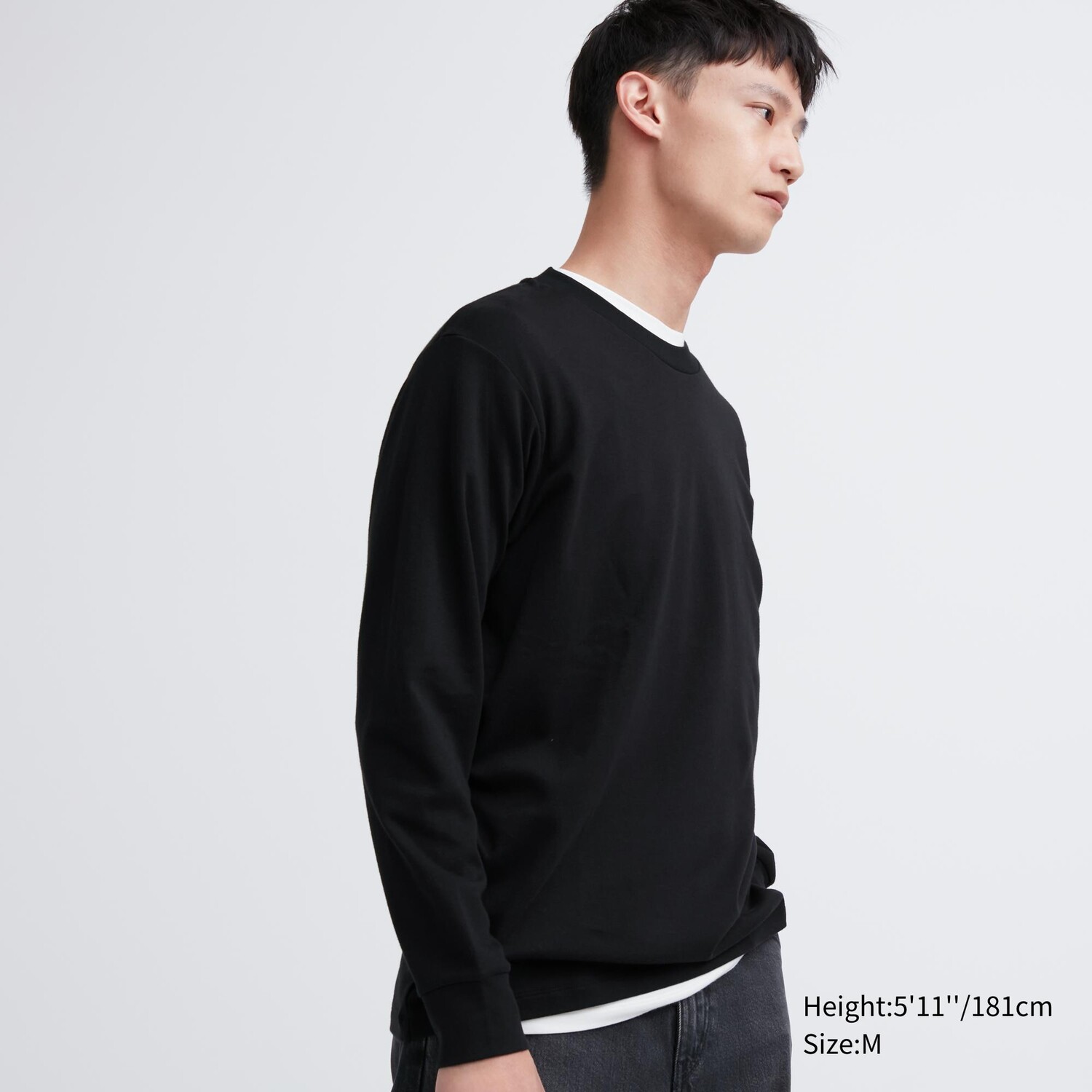 

Футболка мягкая Uniqlo с матовым оттенком, черный