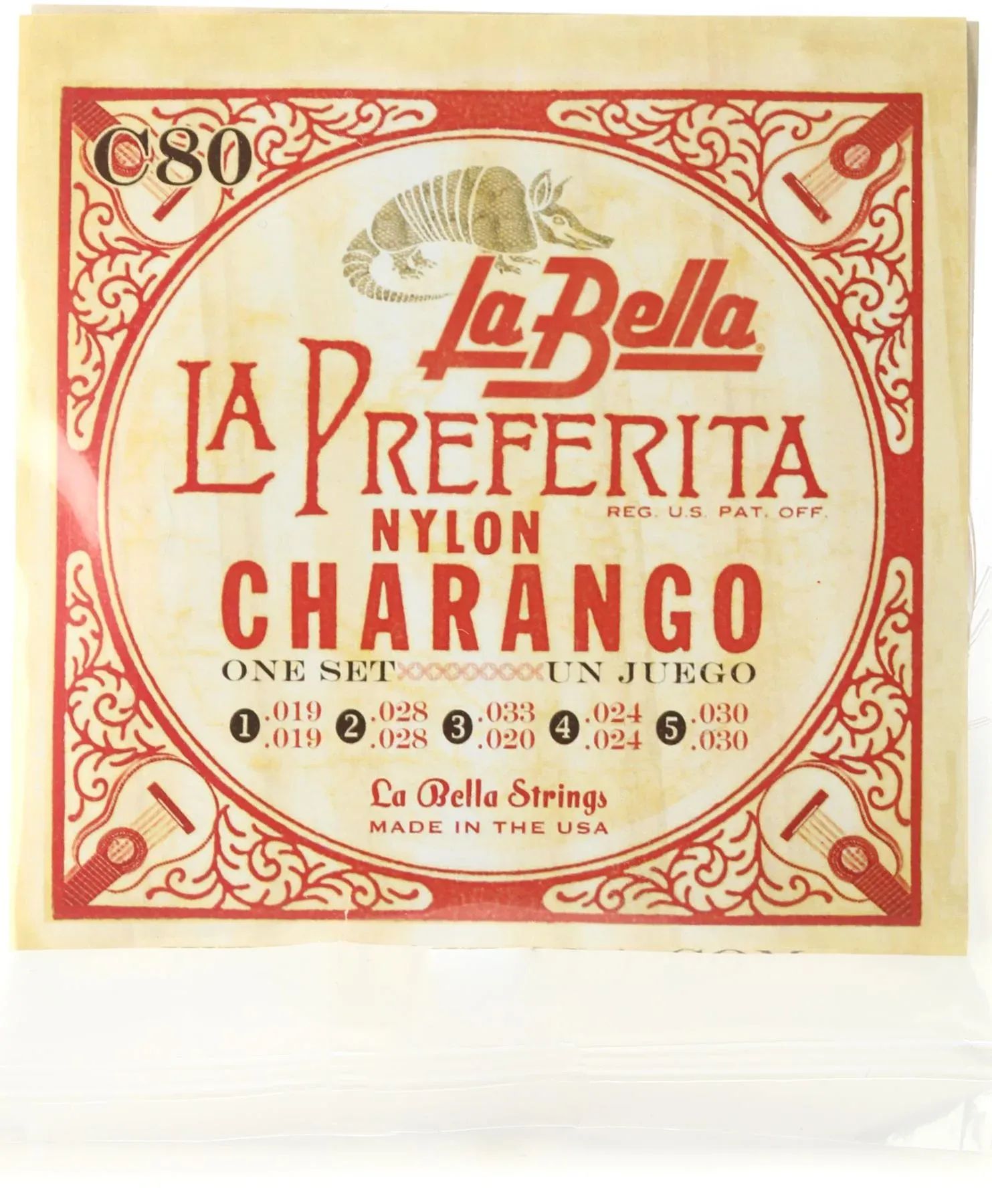 

Струны La Bella C80 Charango .019-.033, 10 струн