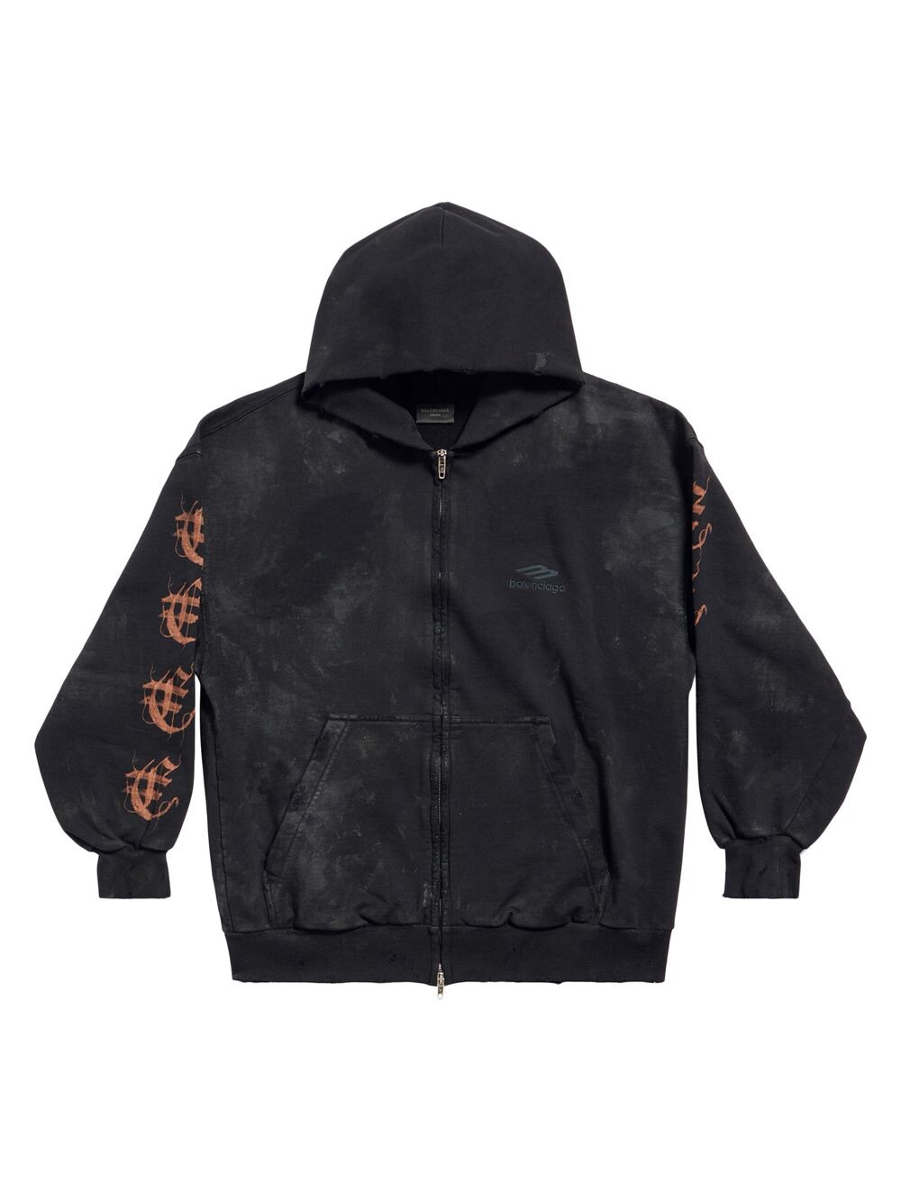 

Толстовка Heavy Metal на молнии, маленький размер Balenciaga, черный