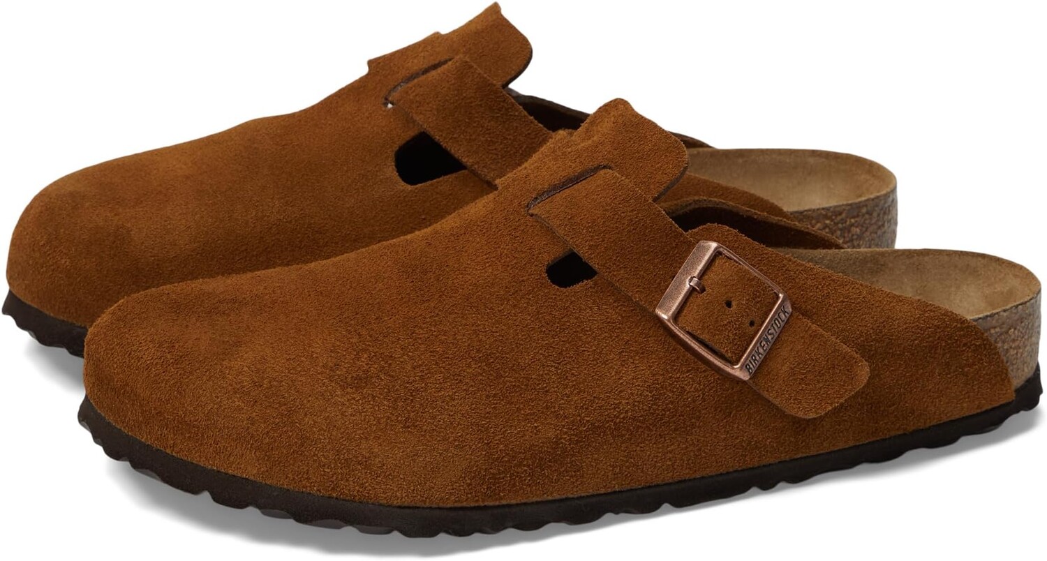 

Сабо Boston Soft Footbed - Suede (Unisex) Birkenstock, цвет Mink Suede