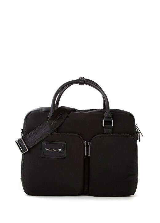 

Черная мужская сумка для ноутбука 38x31x11 см VBS7C816 Valentino, черный