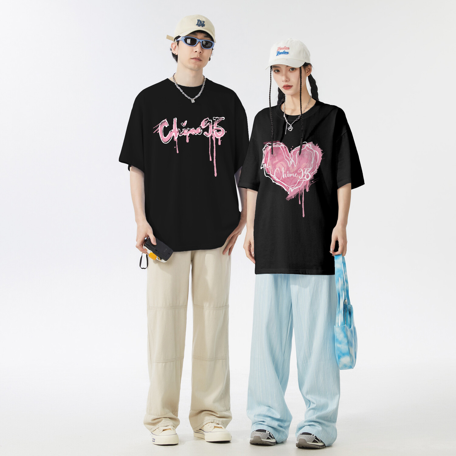 

Футболка серии Chime95 унисекс Rhime, цвет White letter custom [single piece cotton]