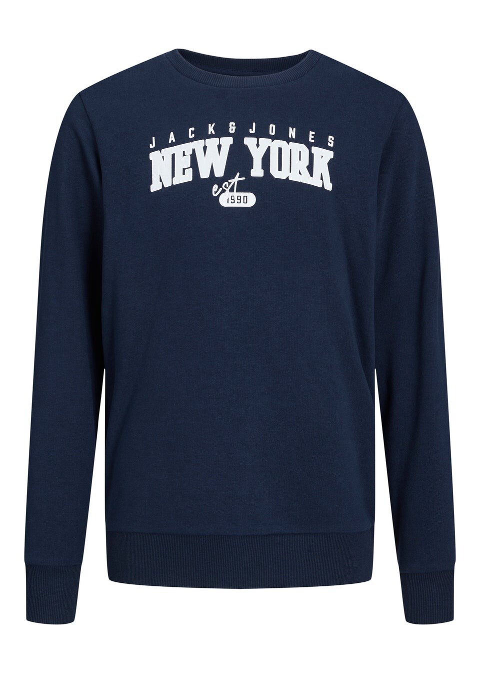 

Jack and Jones Темно-синяя толстовка с университетским рисунком, Синий