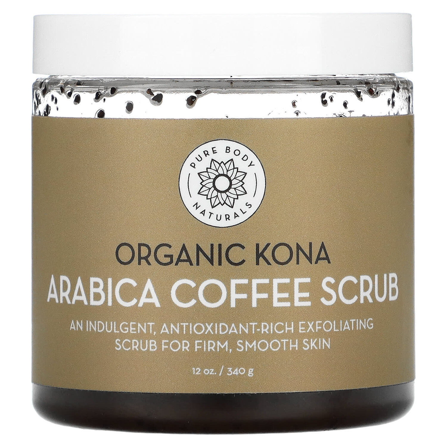

Органический скраб с кофе кона арабика, 340 г (12 унций), Pure Body Naturals
