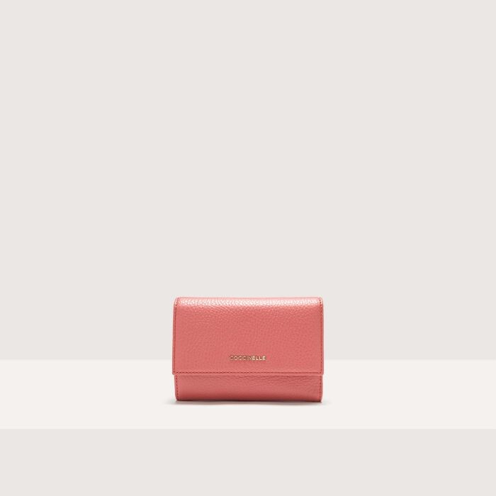 

Кошелек из зернистой кожи Coccinelle METALLIC SOFT, красный