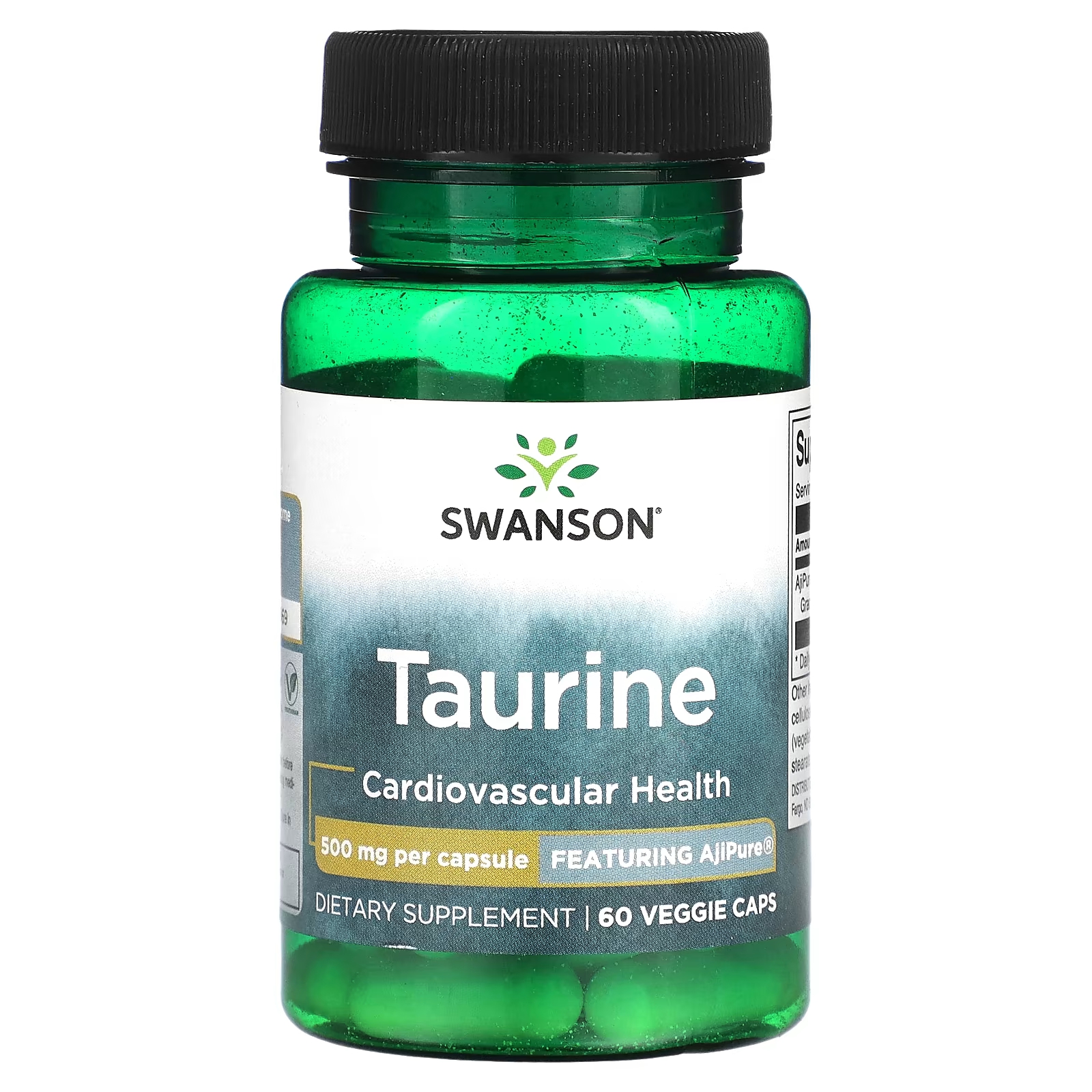 Swanson Таурин 500 мг 60 растительных капсул swanson свекольный сок 500 мг 60 растительных капсул