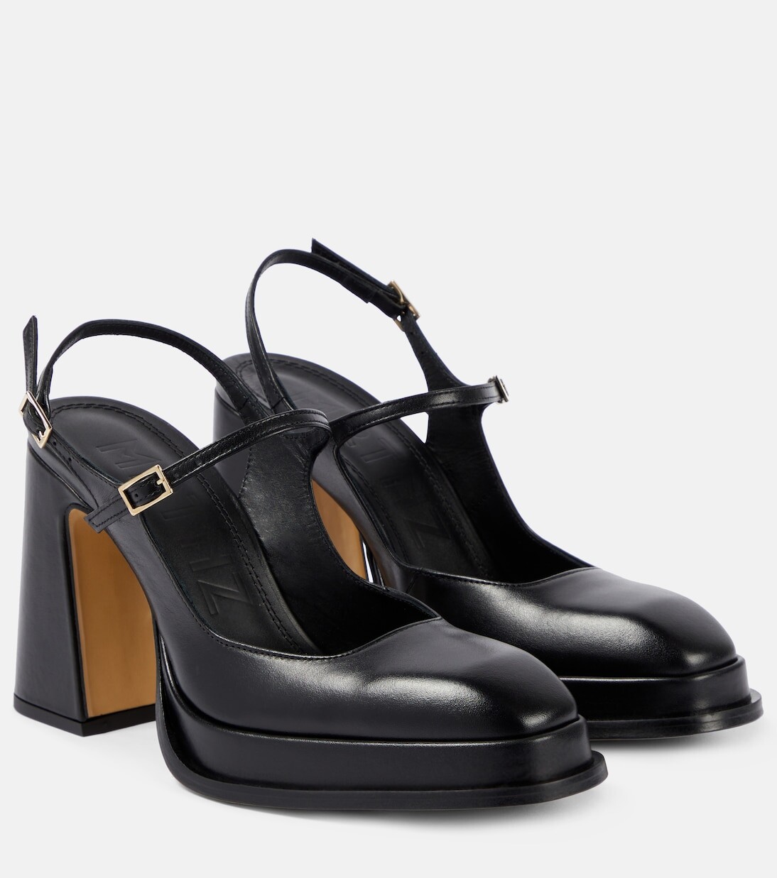 

Кожаные туфли claudia с пяткой на пятке Souliers Martinez, черный