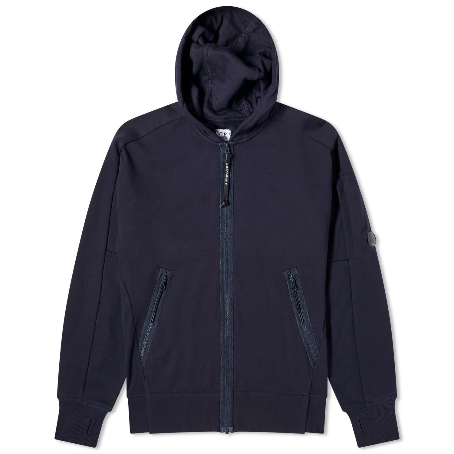 Худи C.P. Company Diagonal Raised Fleece Zipped, цвет Total Eclipse