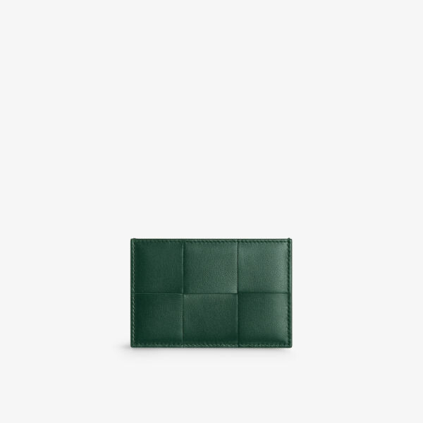 

Кассетная визитница из кожи с плетением интреччато Bottega Veneta, зеленый
