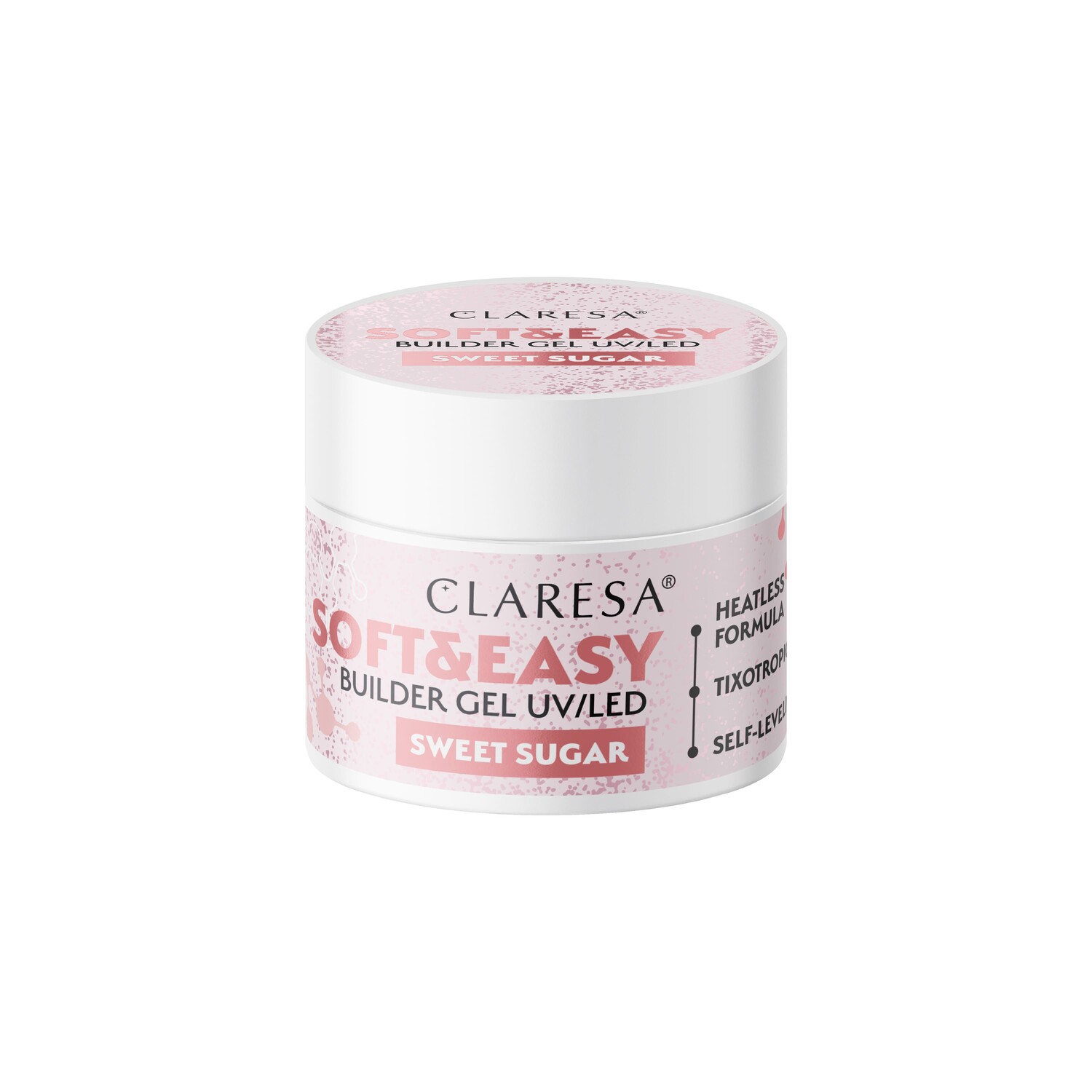 

Легкий сахарный гель для наращивания ногтей Claresa Soft&Easy, 12 гр