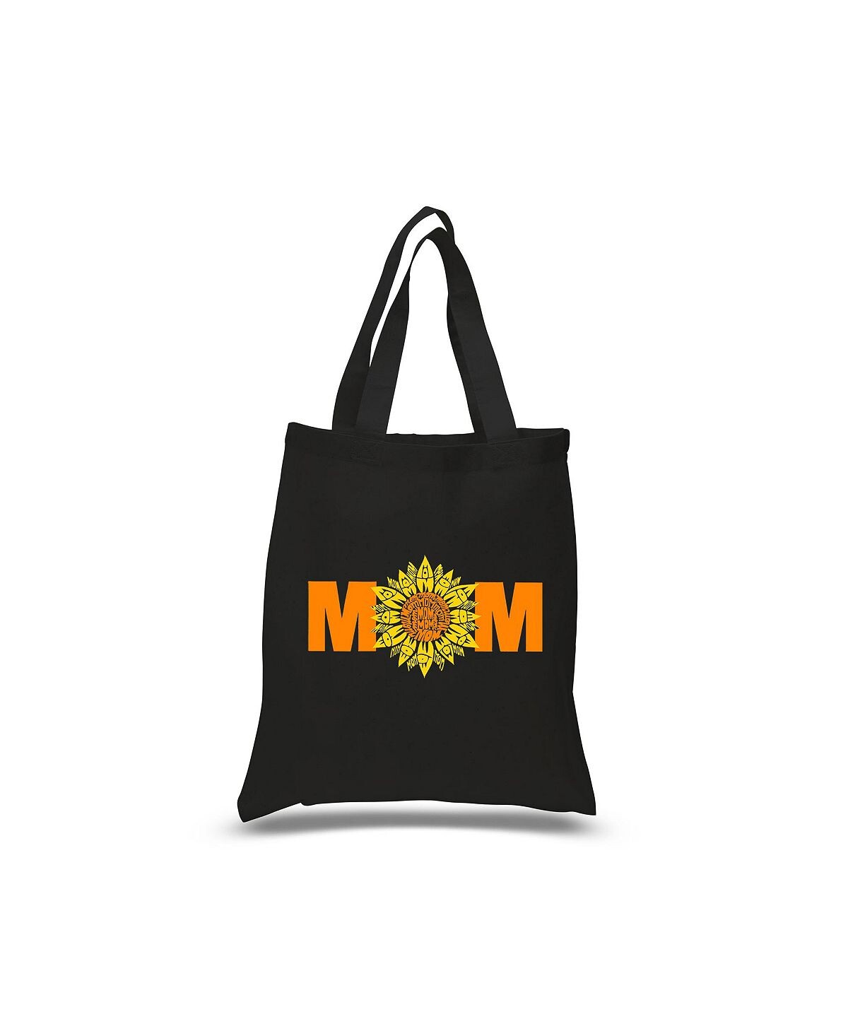 

Mom Sunflower — маленькая сумка-тоут Word Art LA Pop Art, черный