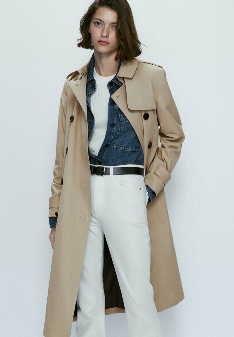 

Тренч Massimo Dutti, светло-коричневый