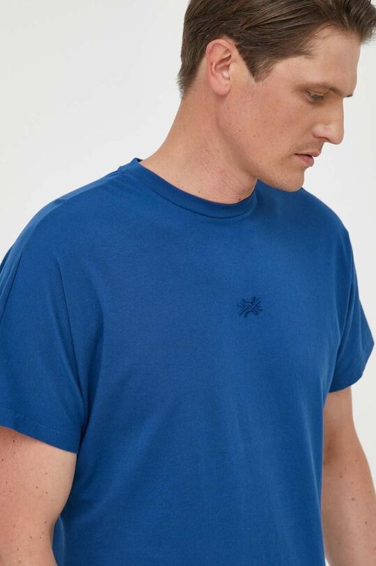 

Хлопковая футболка United Colors of Benetton, темно-синий