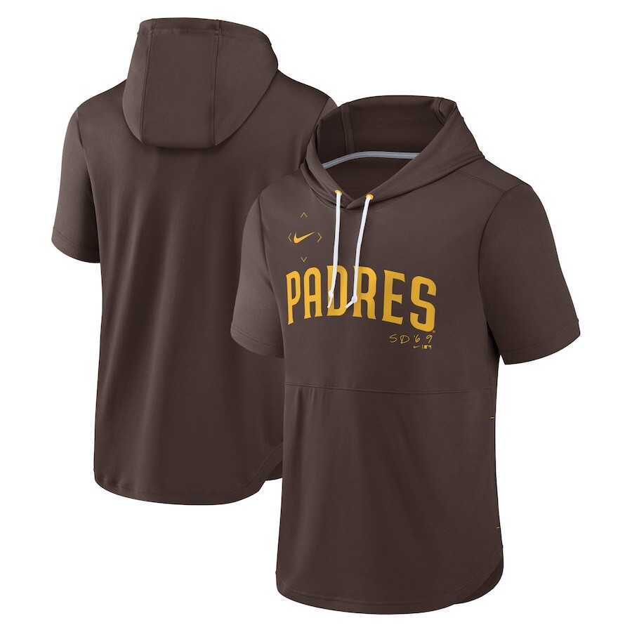 

Пуловер с капюшоном Nike San Diego Padres, коричневый