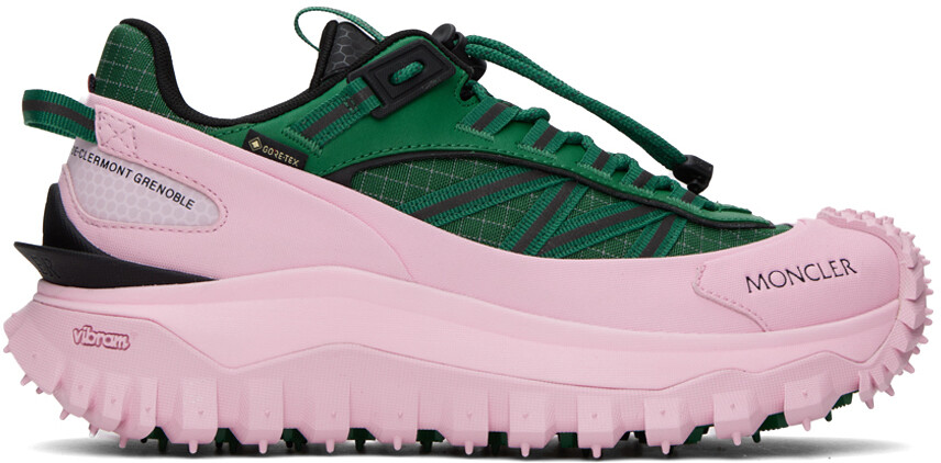 

Зелено-розовые кроссовки Trailgrip GTX Moncler
