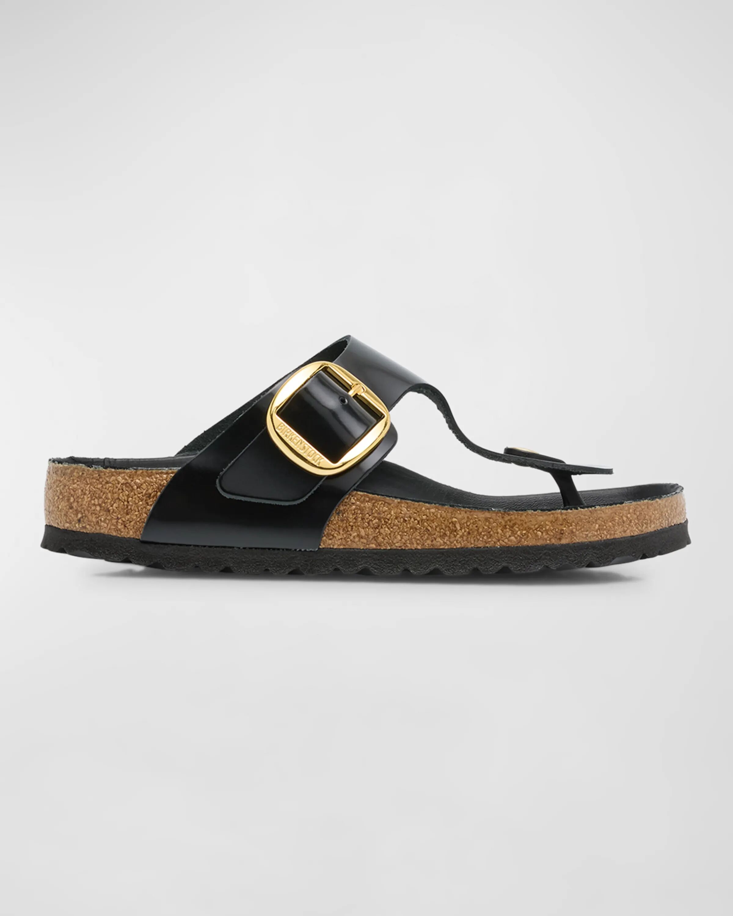 

Кожаные сандалии Giza с ремешками с пряжкой BIRKENSTOCK, цвет Black