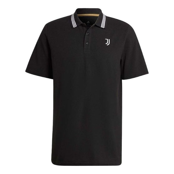 Футболка adidas Printing lapel Short Sleeve Polo Shirt Black, мультиколор