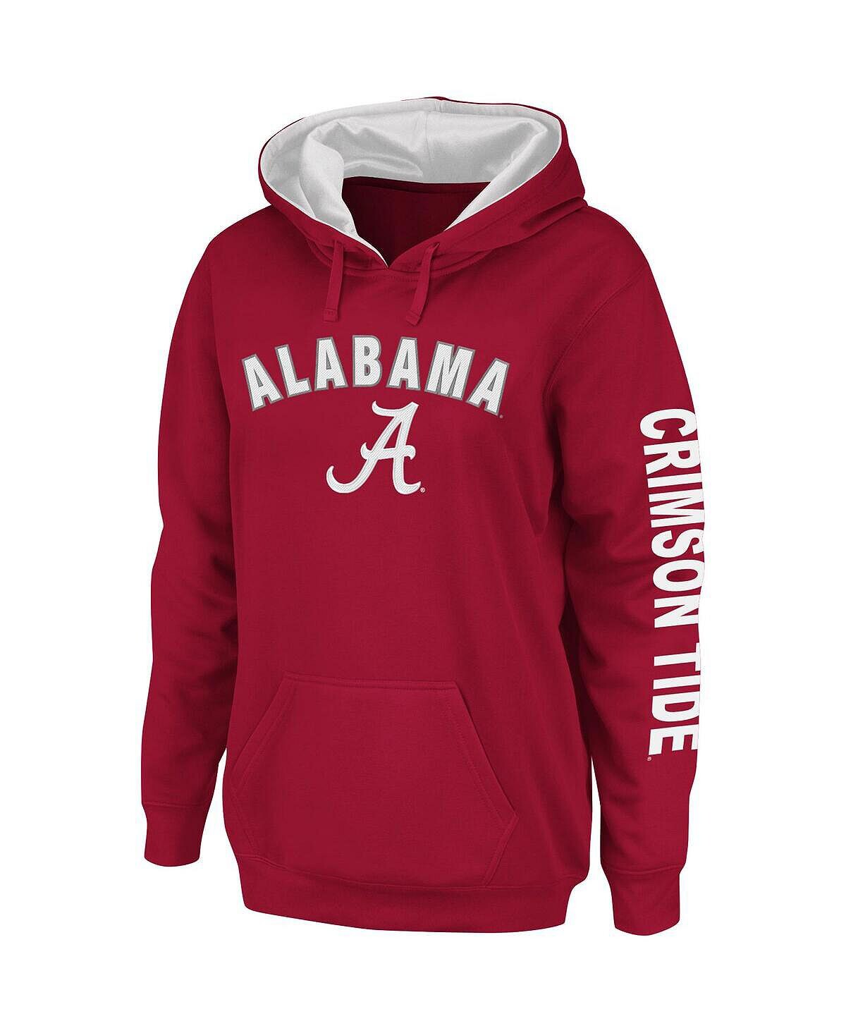 

Женский пуловер с капюшоном Crimson Alabama Crimson Tide Loud and Proud Colosseum