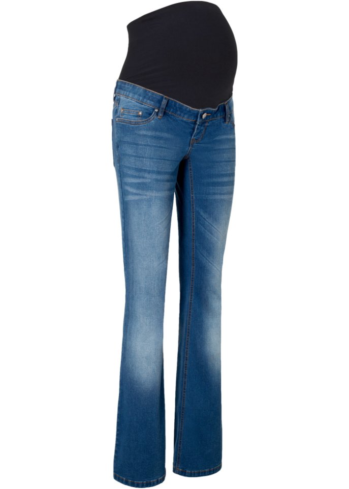 Джинсы для беременных bootcut Bpc Bonprix Collection, синий узкие джинсы для беременных женщин на животе узкие брюки для беременных удобные эластичные брюки с карманами облегающие джинсы бойфренды
