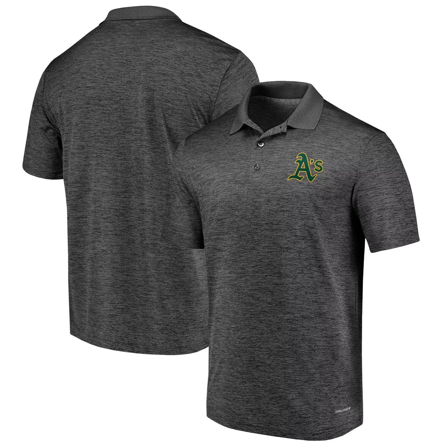 

Мужское темно-угольное поло Fanatics Oakland Athletics Standard Bearer Space Dye