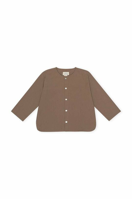 

Детская хлопковая рубашка Konges Sløjd, коричневый