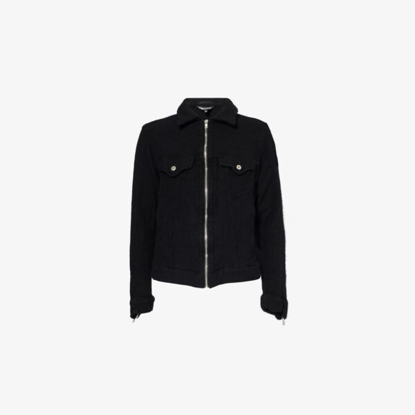 

Свободный трикотажный жакет стандартного кроя из смеси шерсти Black Comme Des Garcon, черный