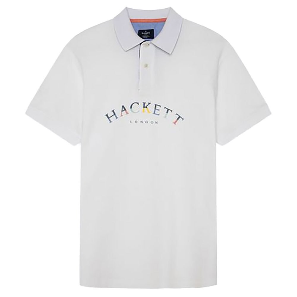 

Поло с коротким рукавом Hackett Color Logo, белый