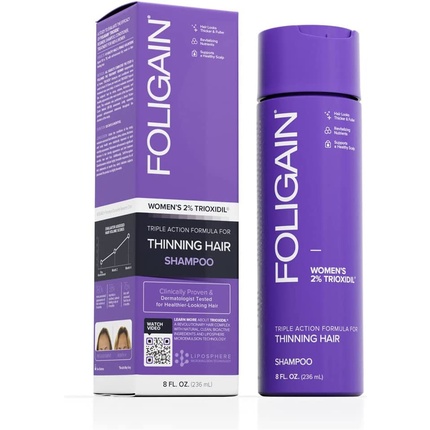 Шампунь для восстановления роста волос для женщин с 2% триоксидилом - против выпадения волос, Foligain