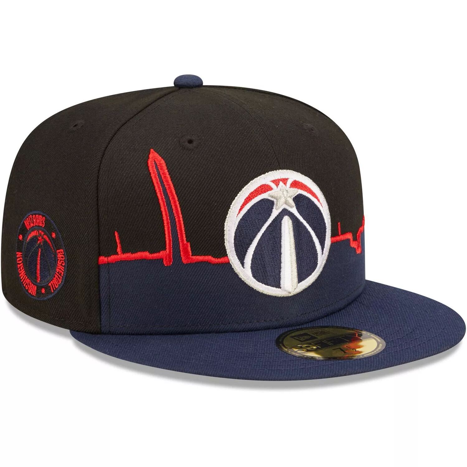 

Мужская облегающая шляпа New Era Navy/Black Washington Wizards 2022 Tip-Off 59FIFTY