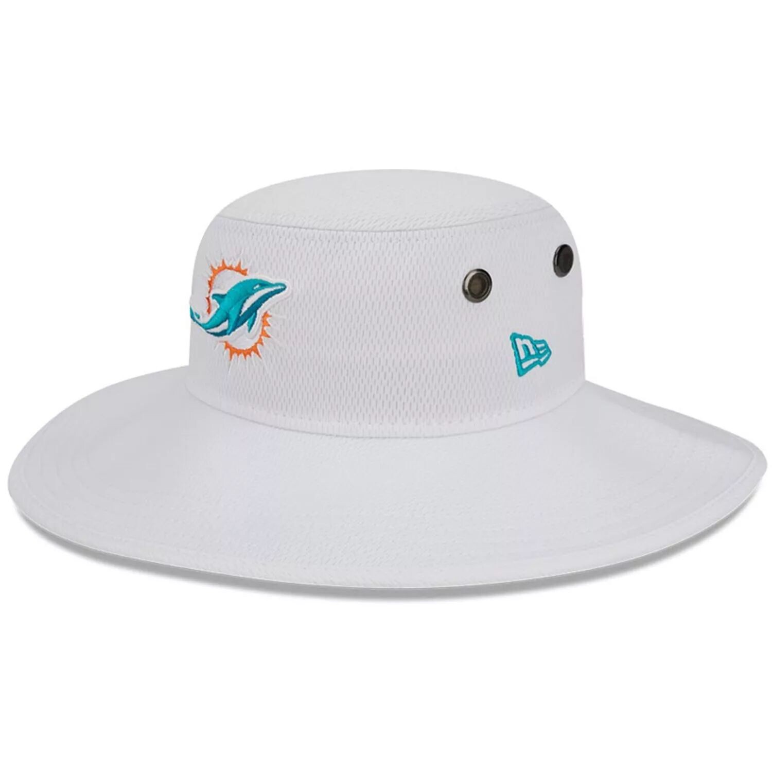 

Мужская панамская панамская панама New Era White Miami Dolphins 2023, тренировочный лагерь НФЛ