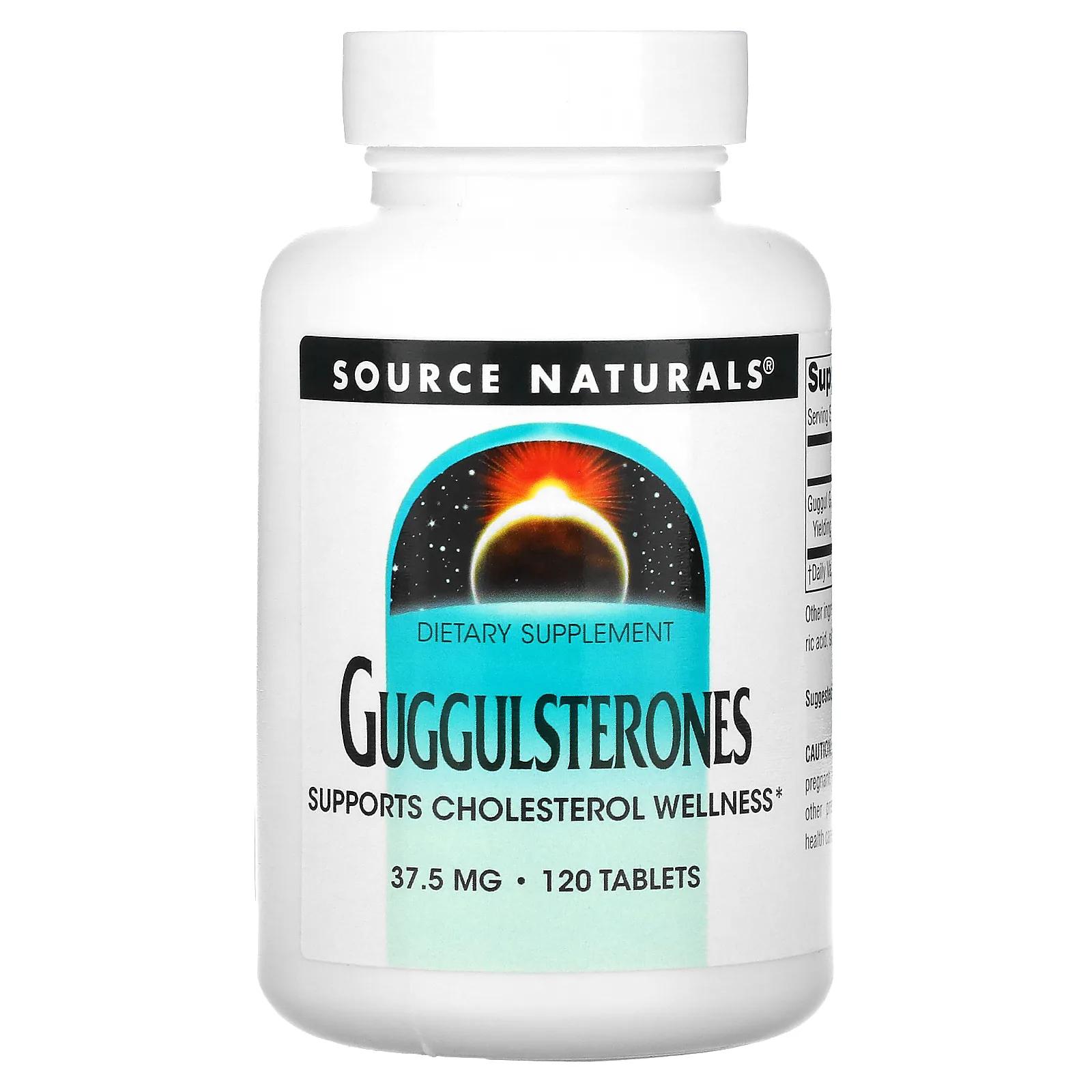 Source Naturals Гуггулстероны 37,5 мг 120 таблеток source naturals бета ситостерол усиленного действия 375 мг 120 таблеток