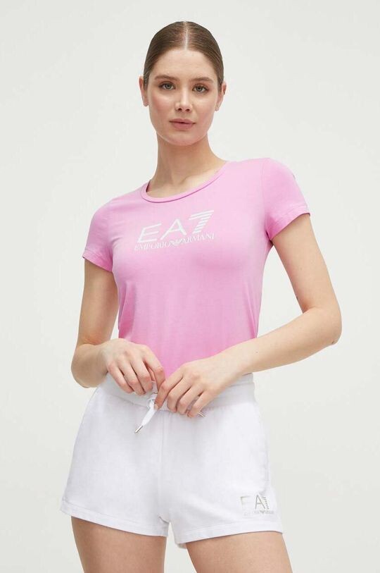

Футболка EA7 Emporio Armani, розовый