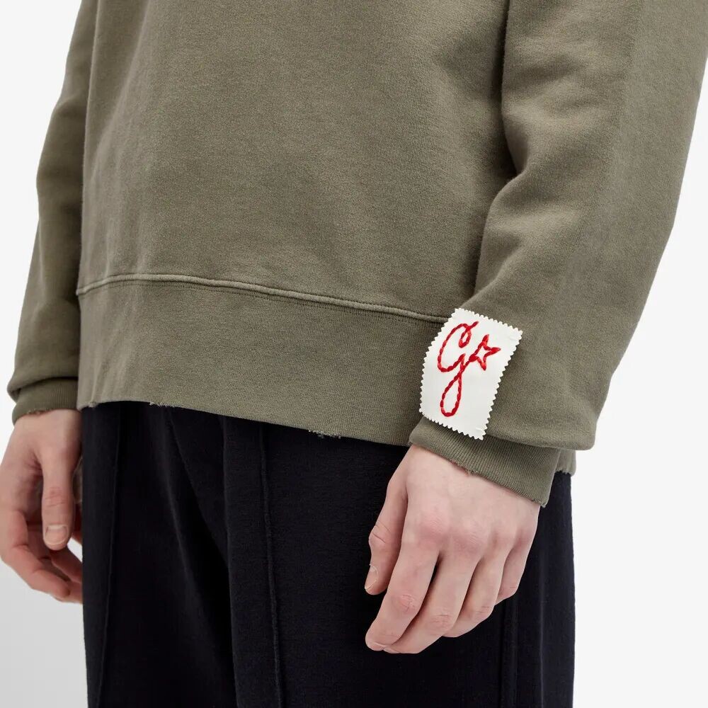 

Golden Goose Толстовка с эффектом потертости, зеленый