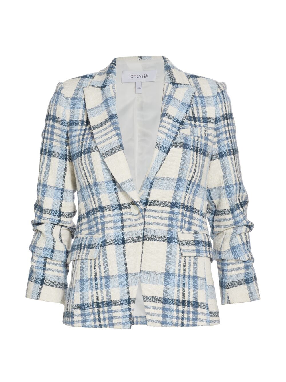 

Однобортный пиджак в клетку Ralph Derek Lam 10 Crosby, синий