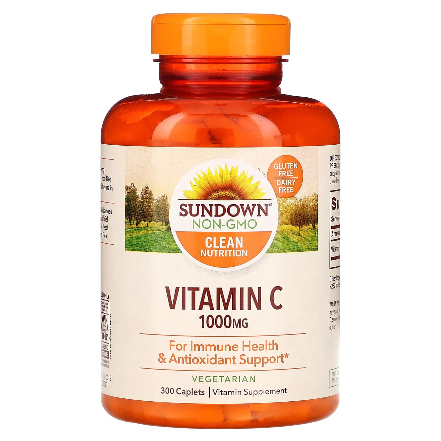 

Витамин С, 1000 мг, 300 капсуловидных таблеток, Sundown Naturals