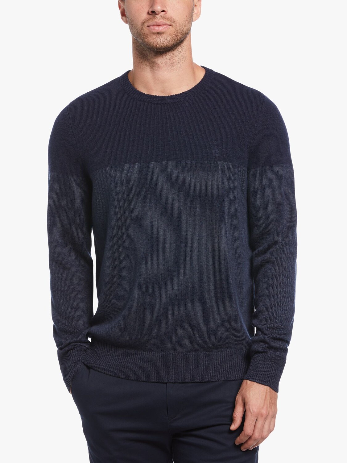 

Двухцветный джемпер с цветными блоками Original Penguin, Темный сапфир