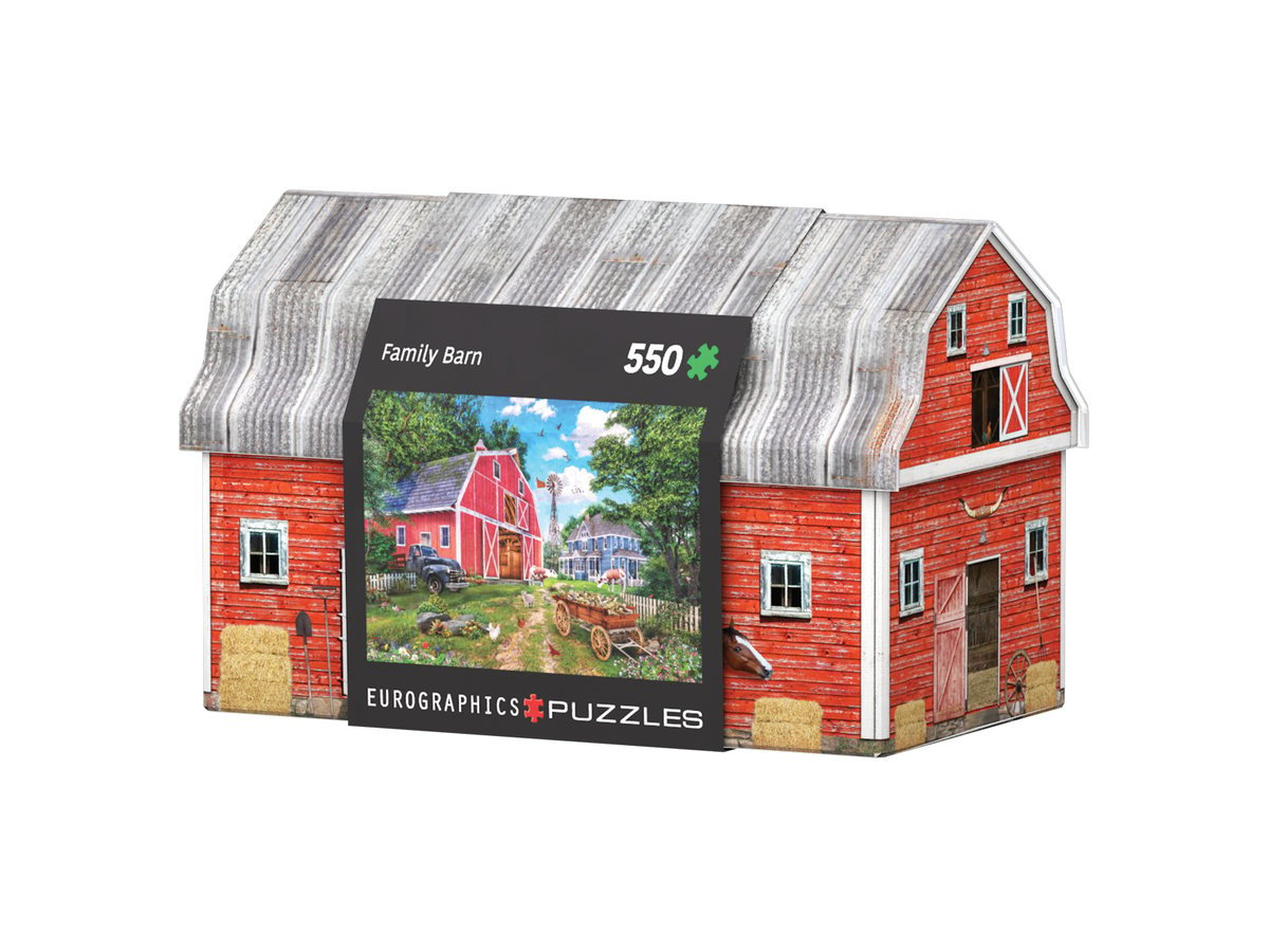 

Еврографика, пазл, Family Farm Tin, 550 шт. EuroGraphics