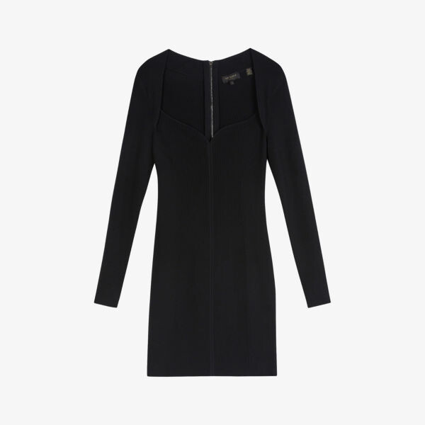 

Платье мини эластичной вязки Mmeggi с вырезом сердечком Ted Baker, черный