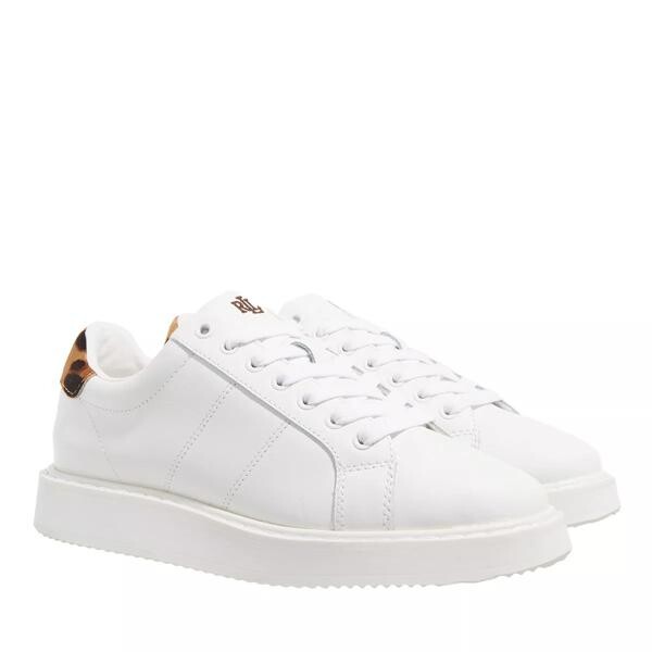 

Кроссовки angeline 4 sneakers low top lace snow white/chestnut Lauren Ralph Lauren, белый