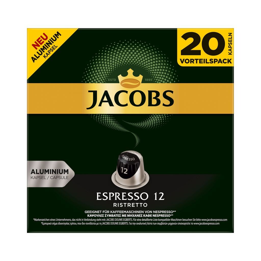 

Джейкобс Эспрессо Ристретто | 20 комп. Nespresso. Капсулы Jacobs