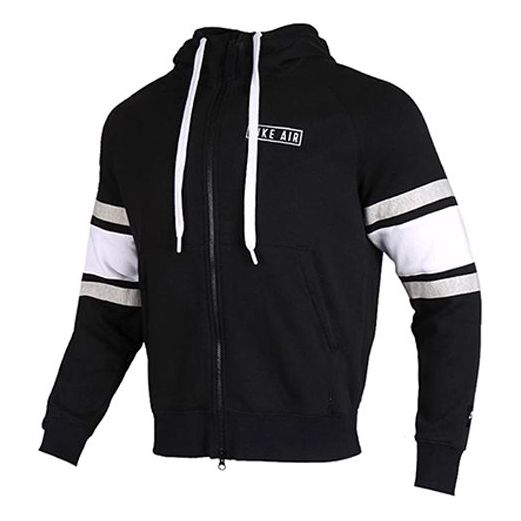 куртка nike zipper cardigan casual sports fleece lined hooded jacket black черный Куртка Nike Knit hooded Fleece Lined Jacket Black, черный