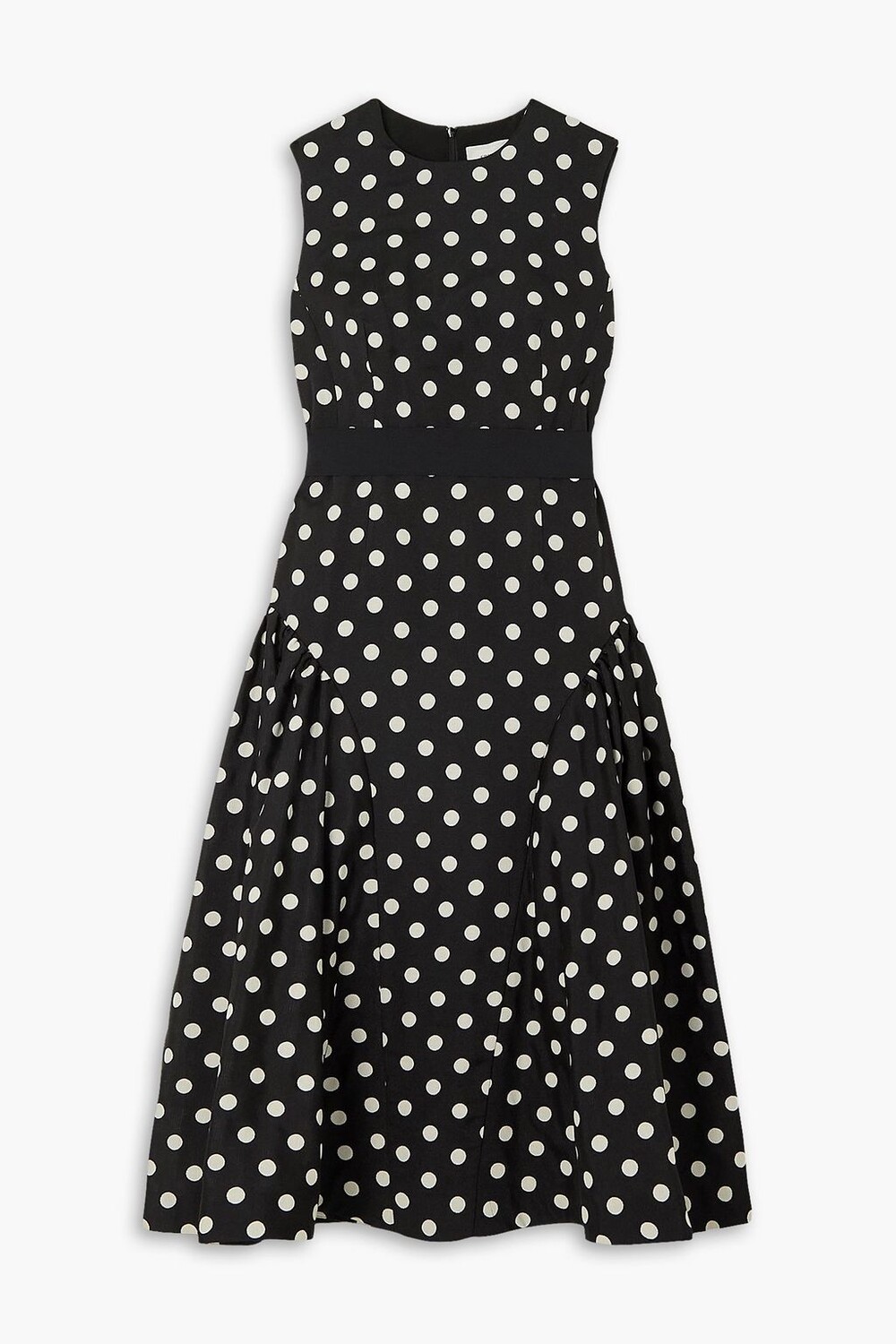 

Жаккардовое платье миди Penelope с поясом в горошек ERDEM, черный