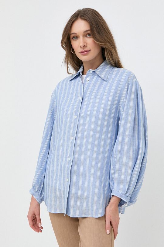 

Льняная рубашка Weekend Max Mara, синий