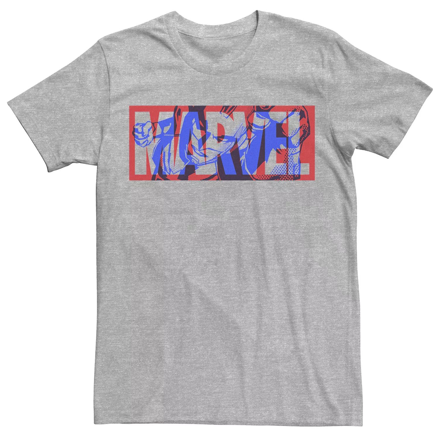 мужская классическая футболка с графическим логотипом marvel Мужская большая классическая футболка с графическим логотипом Captain Marvel