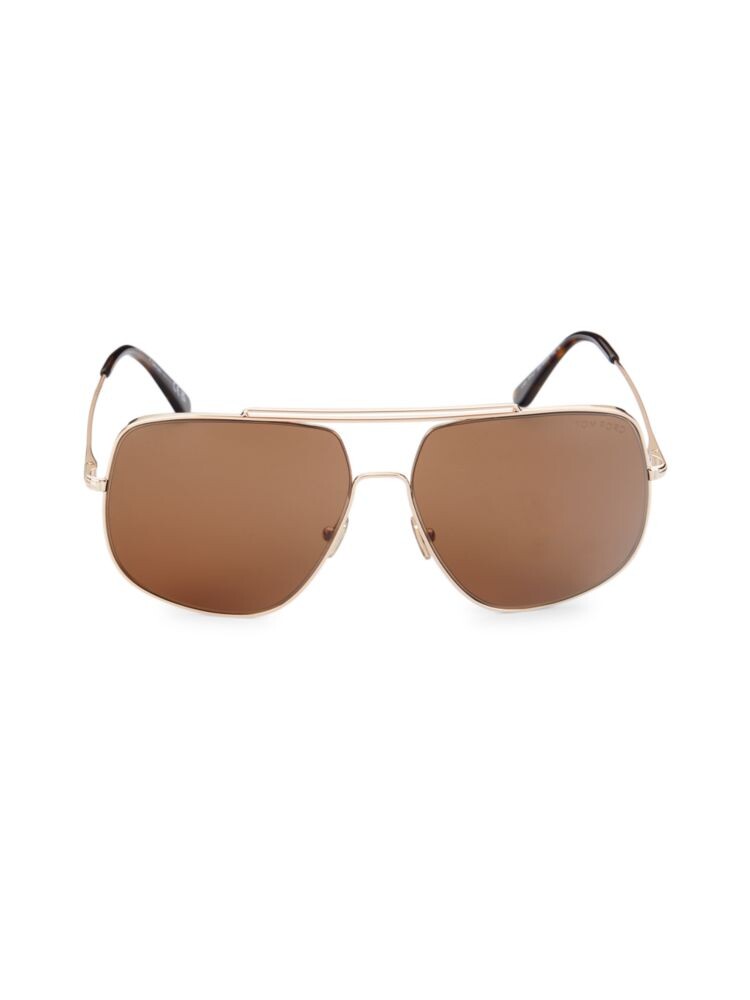 

Солнцезащитные очки-авиаторы 61MM Tom Ford, цвет Tortoise Ivory