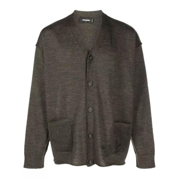 

Кардиган v-neck virgin wool cardigan Dsquared2, зеленый